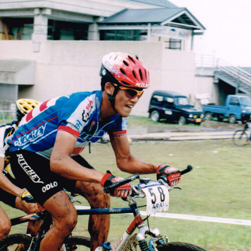 1999年MTB全日本選手権でのワンシーン。マウンテンバイクもおまかせください！